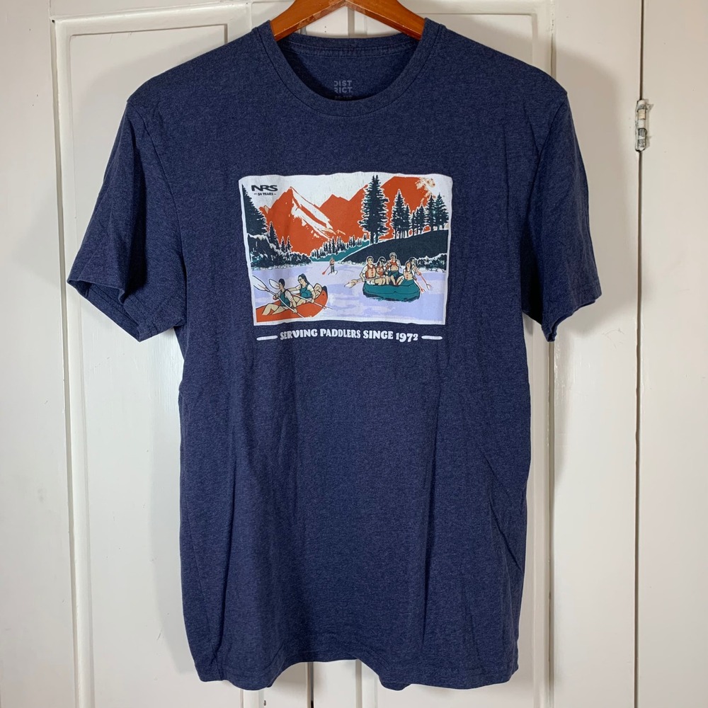 NRS 50 Years Serving Paddlers Since 1972 District Re-Tee Graphic Shirt Small‎